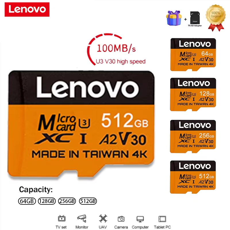 Microsd Card Tablet - بطاقات ذاكرة لينوفو سكيور 512 جيجابايت،