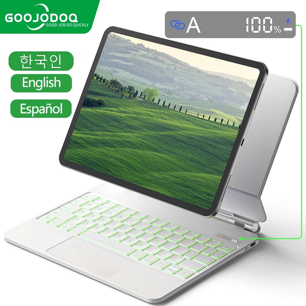 Tablet Accessories Choice Store - لوحة مفاتيح سحرية مع شاشة LCD