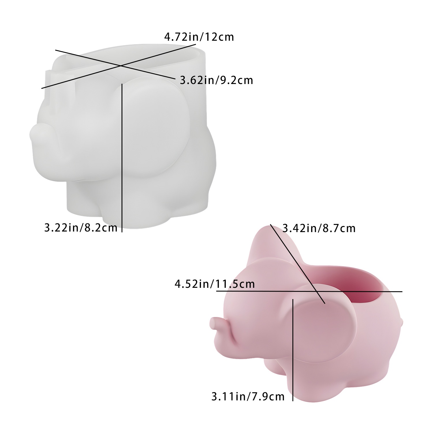 Case With Pencil Holder - قالب سيليكون للراتنج والجبس لصنع كوب