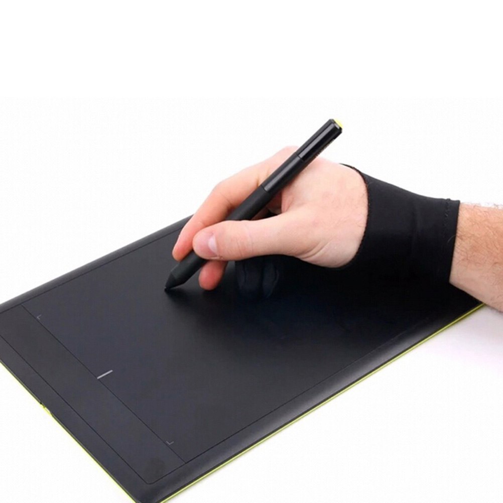 Drawing Glove Artist - أسود 2 إصبع الفنان قفاز مكافحة