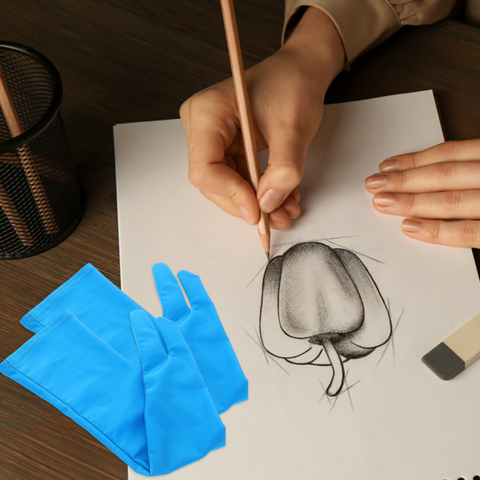 Drawing Glove Artist - زوج من قفازات الرسم ذات الأصابع