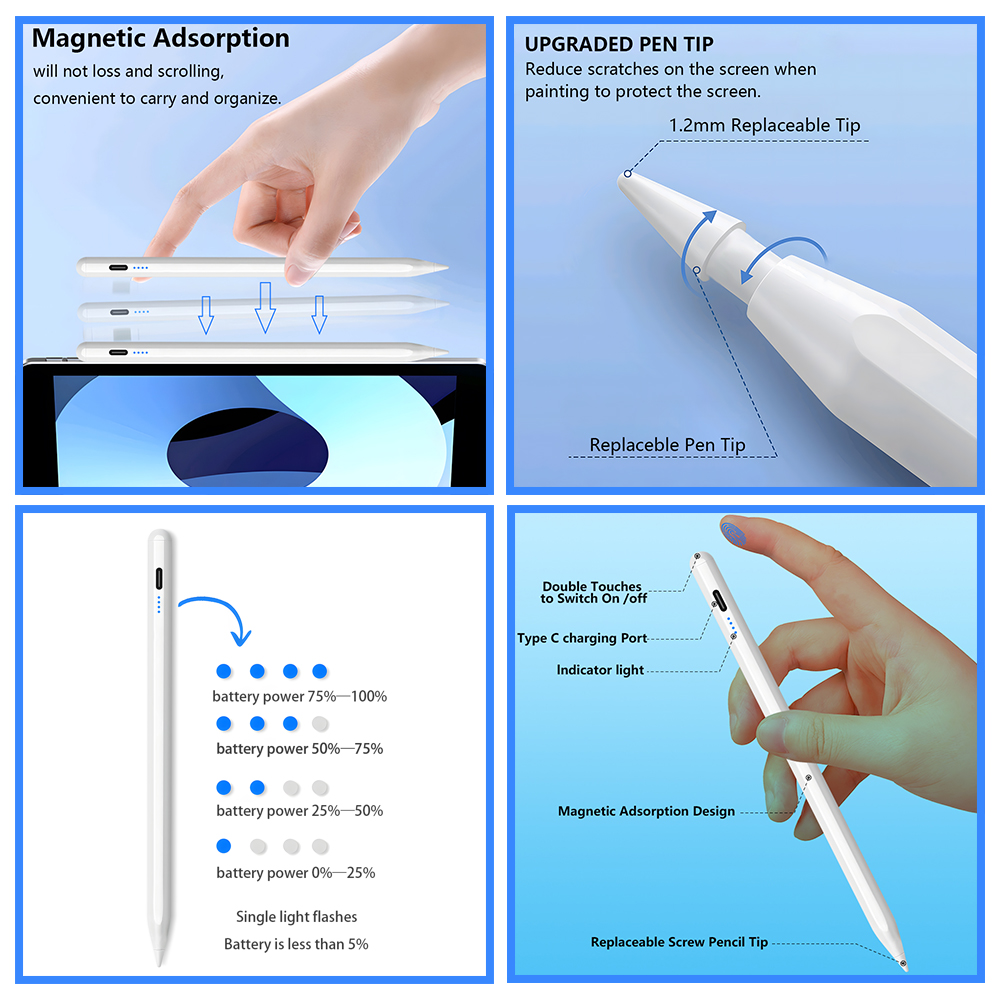 قلم ستايلس فاخر 2026 مع خاصية  - مراجعة Tablet Accessories Kids وسعره